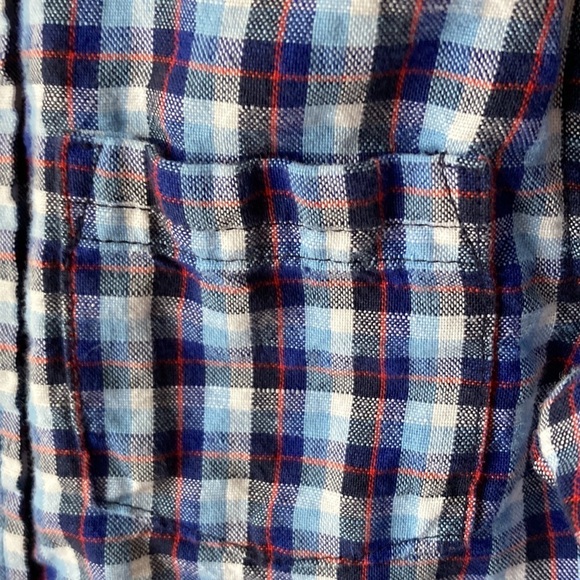 Janie and Jack plaid button down - Picture 2 of 2